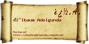 Ölbaum Adelgunda névjegykártya